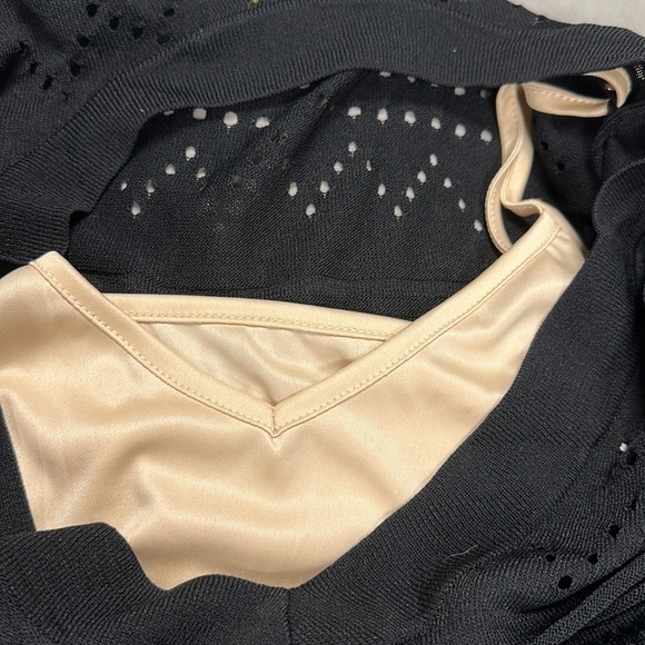 Catherine Malandrino  Paris Inspired Black Dress,  lined with tan slip, M, NWT - Picture 8 of 10